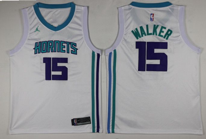 Men Charlotte Hornets #15 Kemba Walker White Swingman Edition NBA Jersey->charlotte hornets->NBA Jersey
